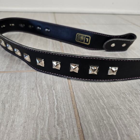 Paul Frank Womens VTG Y2K Black Studded Belt Size Large - Picture 5 of 6